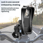 Supporto impermeabile per telefono con navigatore per moto e biciclette, Handlebar Charging, Handlebar Standard, Rearview Mirror Charging, Rearview Mirror Standard