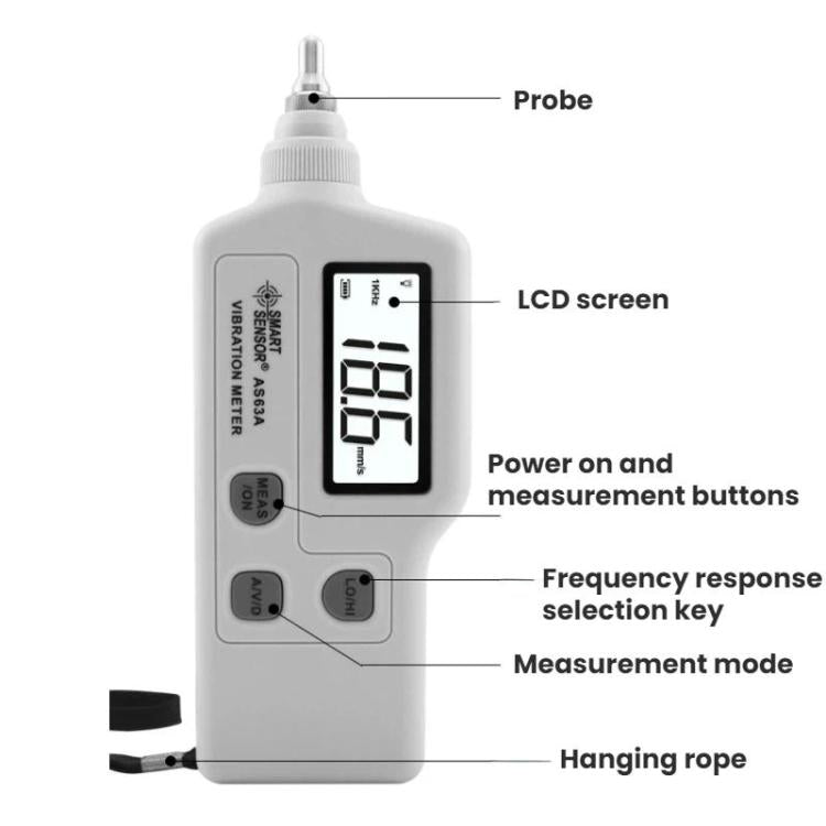 SMART SENSOR Analizzatore di vibrazioni del motore portatile, SMART SENSOR AS63A