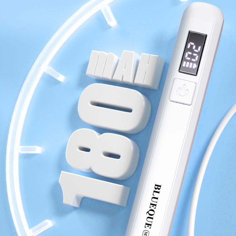 BLUEQUE Lampada LED portatile ricaricabile da 3W per asciugatura unghie, lampada per polimerizzazione di una singola punta dell'unghia, 3A Push-Button (White), 3B Screen (White), 3A Push-Button (Wood Grain), 3B Screen (Wood Grain)