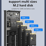 Blueendless M280U4C USB4 Portable Hard Drive Enclosure With Switch & Fan Solid-State M.2 NVMe Drive Enclosure External SSD Enclosure, M280U4C