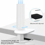 Supporto per telefono flessibile a collo d'oca da 75 cm per scrivania e letto, con base a spirale e clip regolabile a 360 gradi., Phone Mount Black