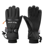 Guanti da sci WEST BIKING con touchscreen, antivento e impermeabili, con palmo antiscivolo e tasca con cerniera per skipass., S, M, L, XL