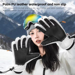 Guanti da sci WEST BIKING con touchscreen, antivento e impermeabili, con palmo antiscivolo e tasca con cerniera per skipass., S, M, L, XL