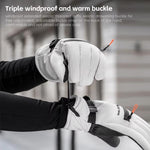 Guanti da sci WEST BIKING con touchscreen, antivento e impermeabili, con palmo antiscivolo e tasca con cerniera per skipass., S, M, L, XL