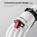 Guanti da sci WEST BIKING con touchscreen, antivento e impermeabili, con palmo antiscivolo e tasca con cerniera per skipass., S, M, L, XL