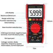 SMART SENSOR Multimetro digitale automatico portatile multifunzione ad alta precisione, ST833A
