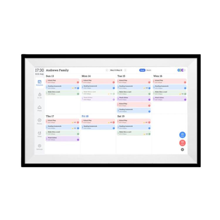 Cornice digitale intelligente con calendario e agenda da 10,1 pollici con Wi-Fi e display touchscreen, controllabile tramite app., EU Plug, US Plug, UK Plug, AU Plug