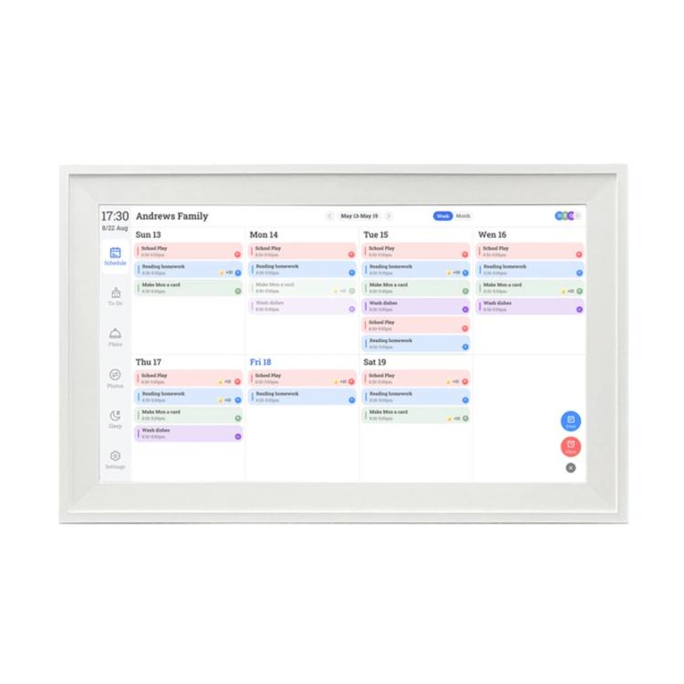 Cornice digitale intelligente con calendario e agenda da 10,1 pollici con Wi-Fi e display touchscreen, controllabile tramite app., EU Plug, US Plug, UK Plug, AU Plug