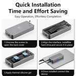 USB4 External SSD Enclosure With RGB L & External Fan M.2 NVMe SSD Reader, M280U4 PLUS