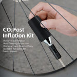 WEST BIKING Adattatore universale per valvola di gonfiaggio CO2 per biciclette, compatibile con valvole Presta e Schrader, con manicotto in schiuma antigelo.