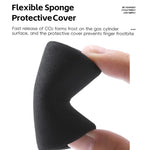 WEST BIKING Adattatore universale per valvola di gonfiaggio CO2 per biciclette, compatibile con valvole Presta e Schrader, con manicotto in schiuma antigelo.