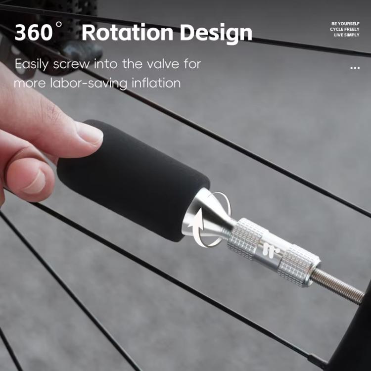 WEST BIKING Adattatore universale per valvola di gonfiaggio CO2 per biciclette, compatibile con valvole Presta e Schrader, con manicotto in schiuma antigelo.