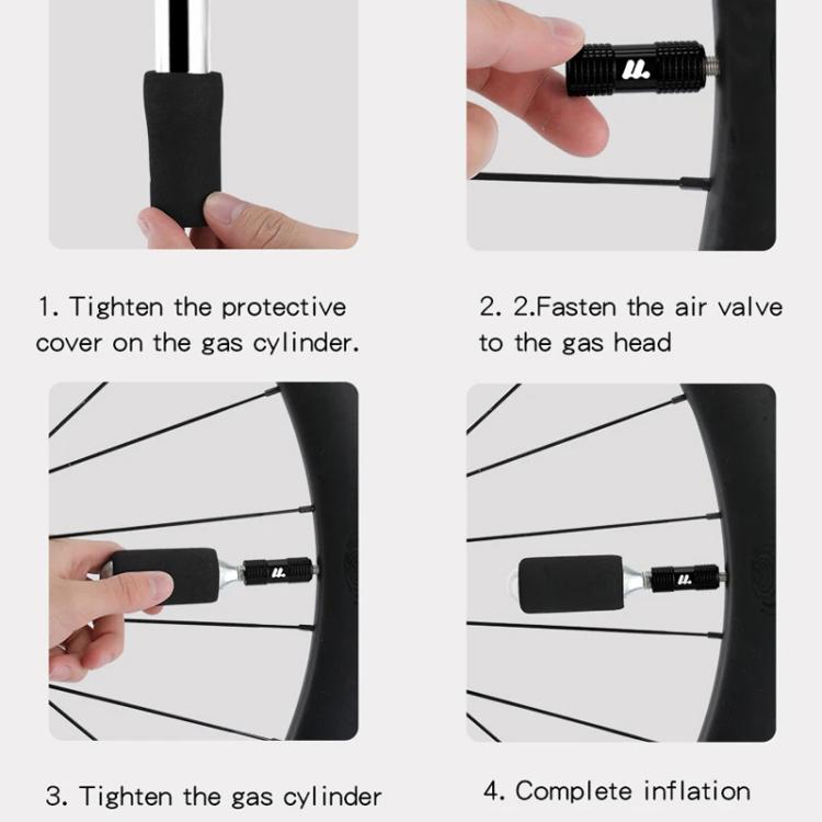 WEST BIKING Adattatore universale per valvola di gonfiaggio CO2 per biciclette, compatibile con valvole Presta e Schrader, con manicotto in schiuma antigelo.