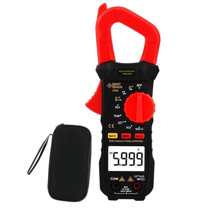 Multimetro a pinza CC con display digitale ad alta precisione SMART SENSOR, ST822