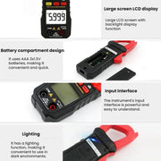 Multimetro a pinza CC con display digitale ad alta precisione SMART SENSOR, ST822