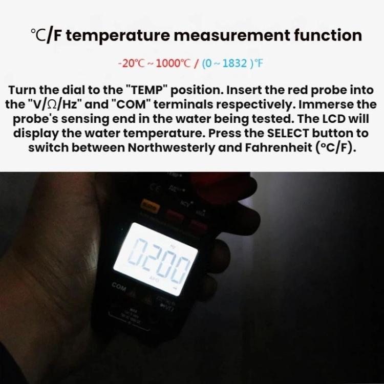 Multimetro a pinza CC con display digitale ad alta precisione SMART SENSOR, ST822