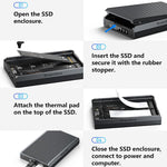 M.2 Disk Array Enclosure NVMe / SATA Dual-Protocol RAID Portable SSD Enclosure 20Gbps Offline Copy, DB280A3