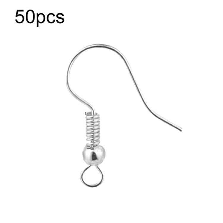 50 pezzi di perni e ganci per orecchini in acciaio inossidabile, accessori per la creazione di gioielli fai da te, Steel Straight Bar, Gold Straight Bar, Steel Cross, Gold Cross