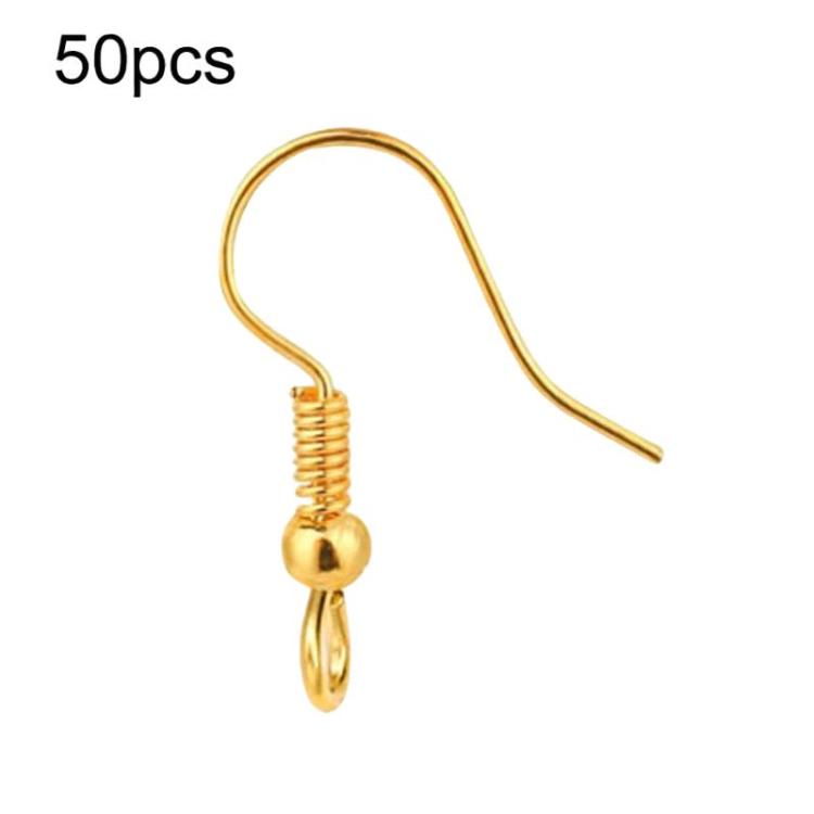 50 pezzi di perni e ganci per orecchini in acciaio inossidabile, accessori per la creazione di gioielli fai da te, Steel Straight Bar, Gold Straight Bar, Steel Cross, Gold Cross