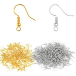 50 pezzi di perni e ganci per orecchini in acciaio inossidabile, accessori per la creazione di gioielli fai da te, Steel Straight Bar, Gold Straight Bar, Steel Cross, Gold Cross
