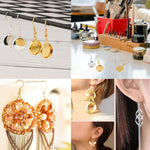50 pezzi di perni e ganci per orecchini in acciaio inossidabile, accessori per la creazione di gioielli fai da te, Steel Straight Bar, Gold Straight Bar, Steel Cross, Gold Cross
