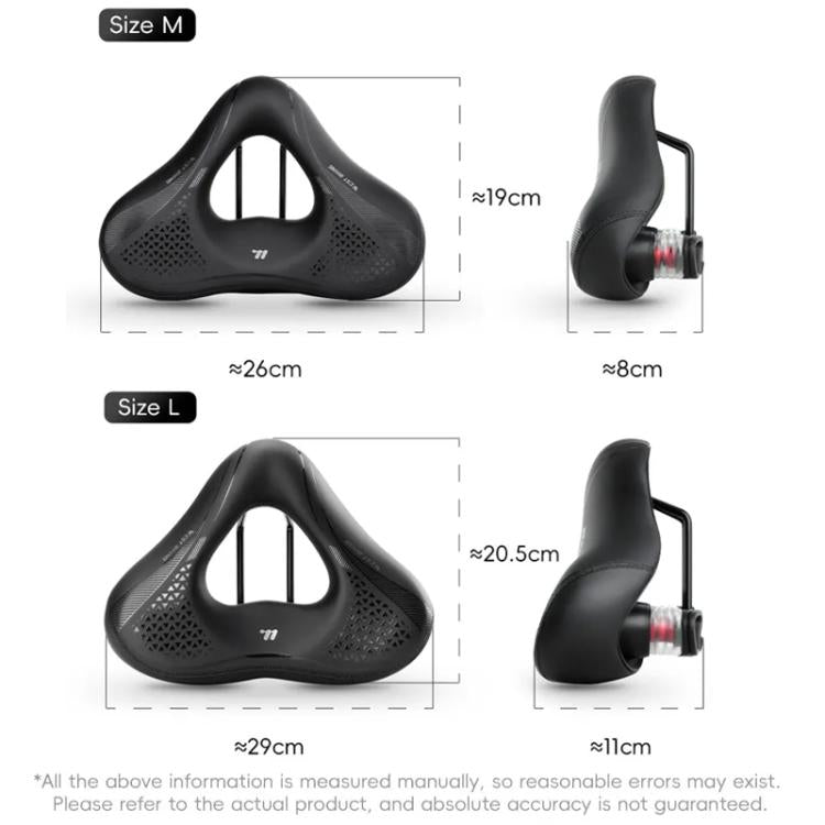 Sella da bici WEST BIKING Comfort con ammortizzazione, design ampio e ventilato per mountain bike/bici da strada., M, L