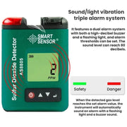 Rilevatore di concentrazione di biossido di zolfo con display digitale SMART SENSOR, AS8805