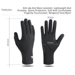 Guanti invernali da ciclismo WEST BIKING con touchscreen, foderati in pile, a dita intere, termici per bici da strada.