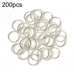 200 anelli di congiunzione per gioielli fatti a mano, accessori fai da te, 0.5 x 3mm, 0.5 x 4mm, 0.7 x 5mm, 0.9 x 6mm, 1.0 x 7mm, 1.0 x 8mm, 1.2 x 9mm, 1.2 x 10mm