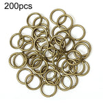 200 anelli di congiunzione per gioielli fatti a mano, accessori fai da te, 0.5 x 3mm, 0.5 x 4mm, 0.7 x 5mm, 0.9 x 6mm, 1.0 x 7mm, 1.0 x 8mm, 1.2 x 9mm, 1.2 x 10mm