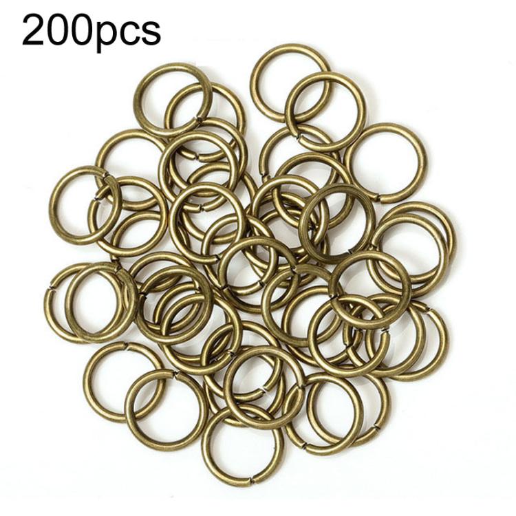 200 anelli di congiunzione per gioielli fatti a mano, accessori fai da te, 0.5 x 3mm, 0.5 x 4mm, 0.7 x 5mm, 0.9 x 6mm, 1.0 x 7mm, 1.0 x 8mm, 1.2 x 9mm, 1.2 x 10mm