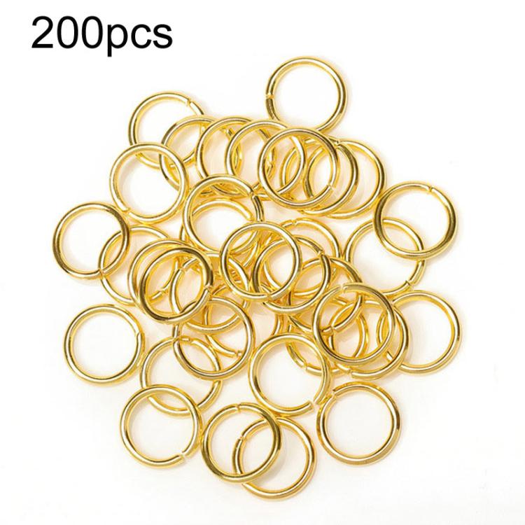 200 anelli di congiunzione per gioielli fatti a mano, accessori fai da te, 0.5 x 3mm, 0.5 x 4mm, 0.7 x 5mm, 0.9 x 6mm, 1.0 x 7mm, 1.0 x 8mm, 1.2 x 9mm, 1.2 x 10mm