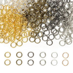200 anelli di congiunzione per gioielli fatti a mano, accessori fai da te, 0.5 x 3mm, 0.5 x 4mm, 0.7 x 5mm, 0.9 x 6mm, 1.0 x 7mm, 1.0 x 8mm, 1.2 x 9mm, 1.2 x 10mm