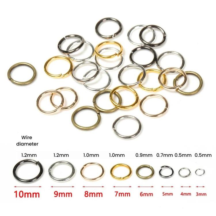 200 anelli di congiunzione per gioielli fatti a mano, accessori fai da te, 1.2 x 12mm