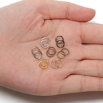 200 anelli di congiunzione per gioielli fatti a mano, accessori fai da te, 0.5 x 3mm, 0.5 x 4mm, 0.7 x 5mm, 0.9 x 6mm, 1.0 x 7mm, 1.0 x 8mm, 1.2 x 9mm, 1.2 x 10mm