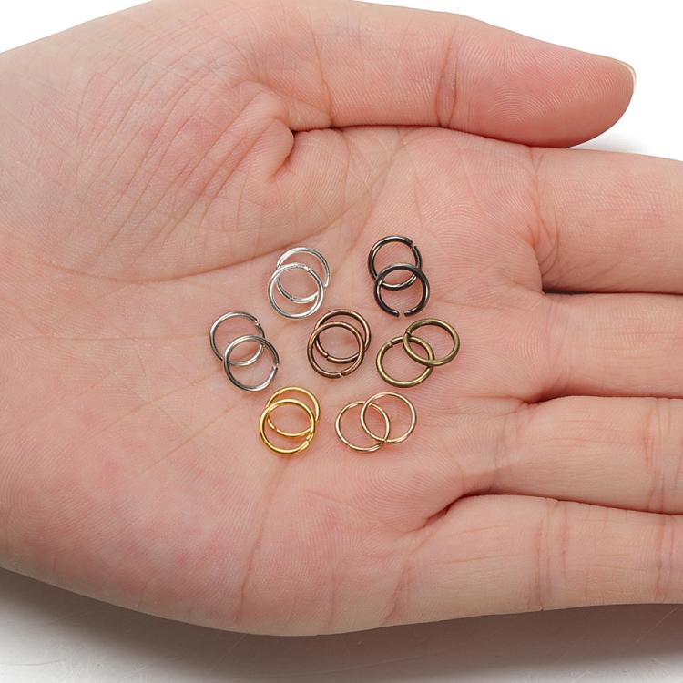 200 anelli di congiunzione per gioielli fatti a mano, accessori fai da te, 0.5 x 3mm, 0.5 x 4mm, 0.7 x 5mm, 0.9 x 6mm, 1.0 x 7mm, 1.0 x 8mm, 1.2 x 9mm, 1.2 x 10mm