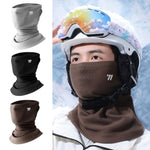 WEST BIKING Maschera invernale con elastici per le orecchie, doppio strato in pile, scaldacollo antivento per ciclismo, Free Size