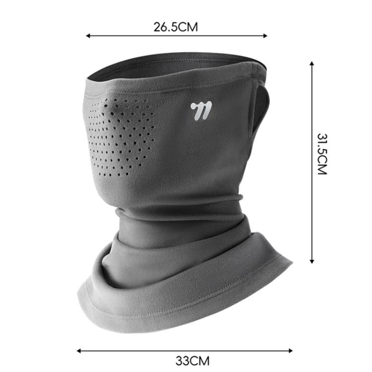WEST BIKING Maschera invernale con elastici per le orecchie, doppio strato in pile, scaldacollo antivento per ciclismo, Free Size