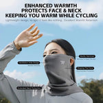 WEST BIKING Maschera invernale con elastici per le orecchie, doppio strato in pile, scaldacollo antivento per ciclismo, Free Size
