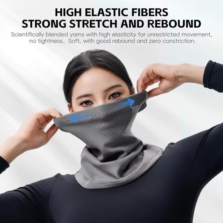 WEST BIKING Maschera invernale con elastici per le orecchie, doppio strato in pile, scaldacollo antivento per ciclismo, Free Size