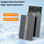 Portable Hard Drive Enclosure Dual-Bay External M.2 Reader, Blueendless M2836SN M.2 SATA / NVMe, Blueendless M2826N M.2 NVMe x 2, Blueendless M2826SN M.2 NVMe+SATA, Blueendless M2826S M.2 SATA x 2