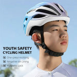 Casco da ciclismo WEST BIKING per ragazzi, ideale per bici da strada e mountain bike, con imbottitura agli ioni negativi e fibbia magnetica., 48-52cm
