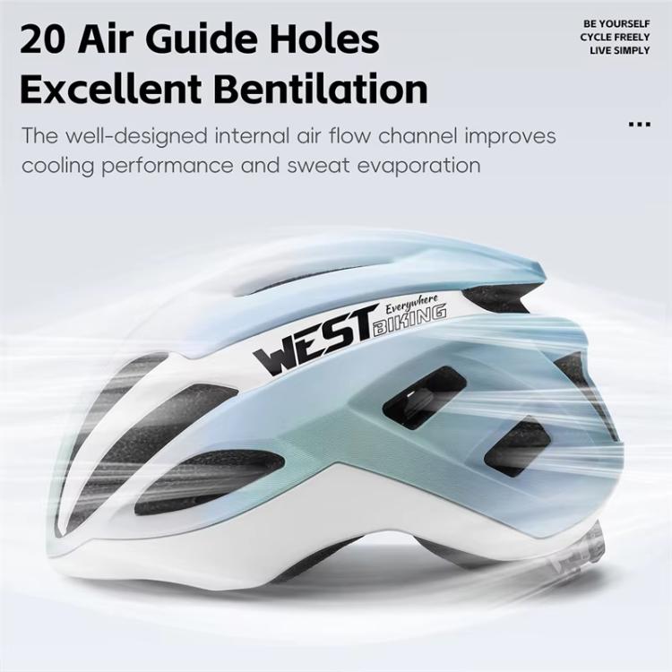 Casco da ciclismo WEST BIKING per ragazzi, ideale per bici da strada e mountain bike, con imbottitura agli ioni negativi e fibbia magnetica., 48-52cm