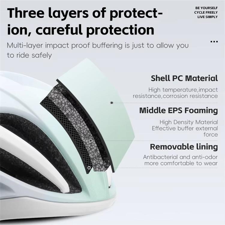 Casco da ciclismo WEST BIKING per ragazzi, ideale per bici da strada e mountain bike, con imbottitura agli ioni negativi e fibbia magnetica., 48-52cm
