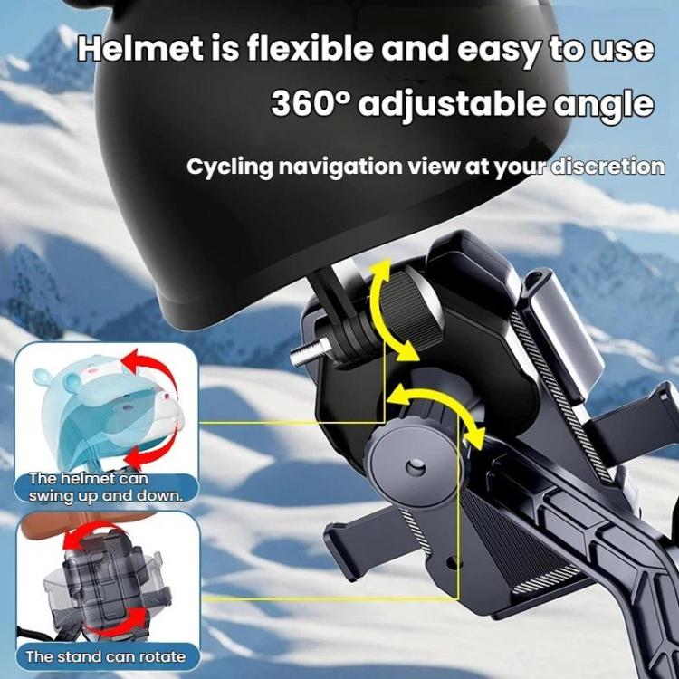 Supporto per telefono da moto impermeabile per esterni con supporto universale per casco e navigatore., Handlebar Black, Handlebar Pink, Rearview Mirror Black, Rearview Mirror Pink