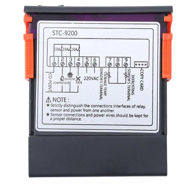 Regolatore di temperatura a microcomputer STC-9200 - Uscita a 3 modalità per refrigerazione, sbrinamento e controllo della ventola, universale per celle frigorifere/refrigeratori