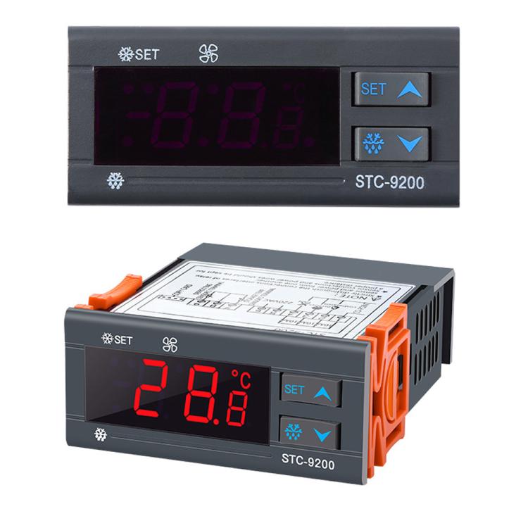 Regolatore di temperatura a microcomputer STC-9200 - Uscita a 3 modalità per refrigerazione, sbrinamento e controllo della ventola, universale per celle frigorifere/refrigeratori