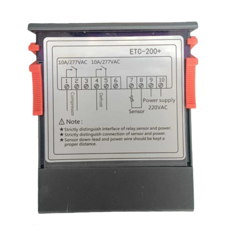 Termoregolatore digitale ETC-200+ con funzioni di refrigerazione, riscaldamento, ritardo sbrinamento e allarme., 220V English Version, 110V  English Version