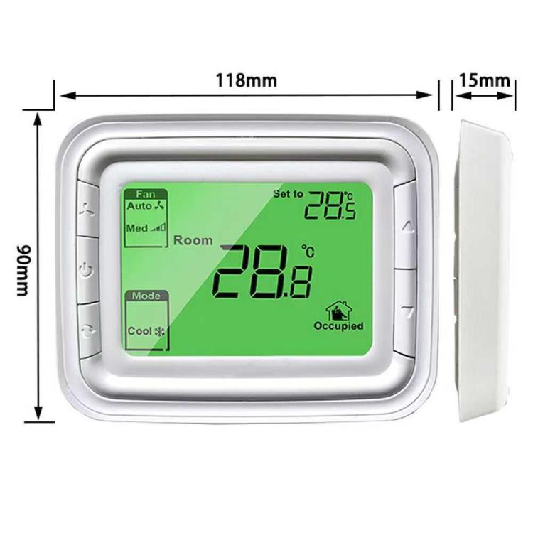 Termostato digitale da 220 V con ampio display LCD per condizionatore d'aria FCU, T6861H2WB, T6861H2WG