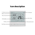 Termostato da pavimento WIFI compatibile con l'app Tuya Smart Home, controllo remoto e regolatore di temperatura per riscaldamento a pavimento., 220V 16A, 220V 3A